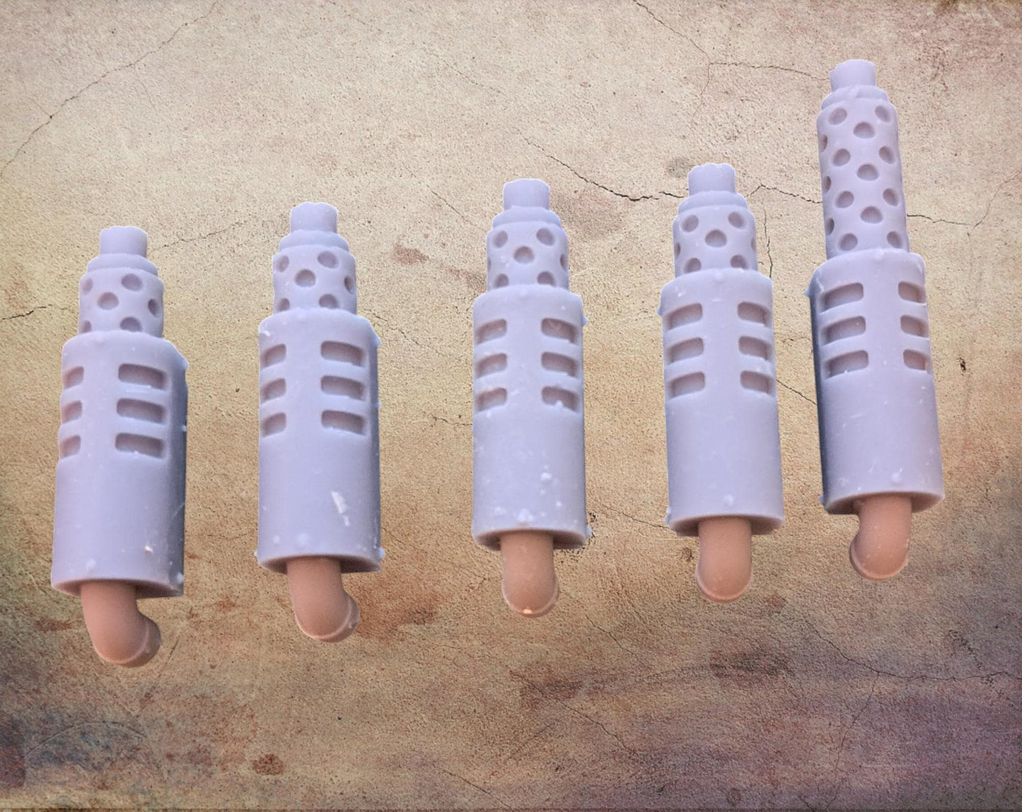 Rhino Tank exhausts (Small: standard exhaust is not included and is for scale only).