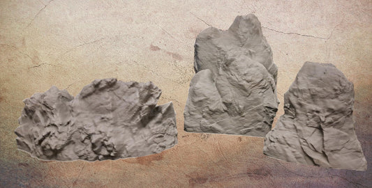 3 large rocks.