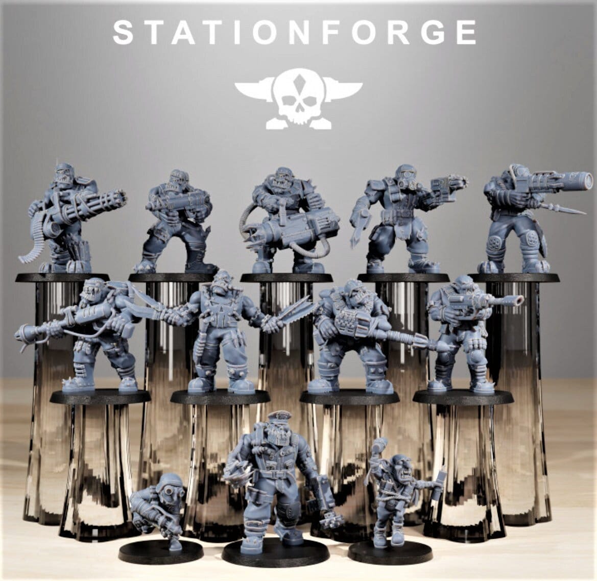 Orkaz Skillers/ Orkaz/ Orc /Station Forge 3d prints (Full Set/unassembled)