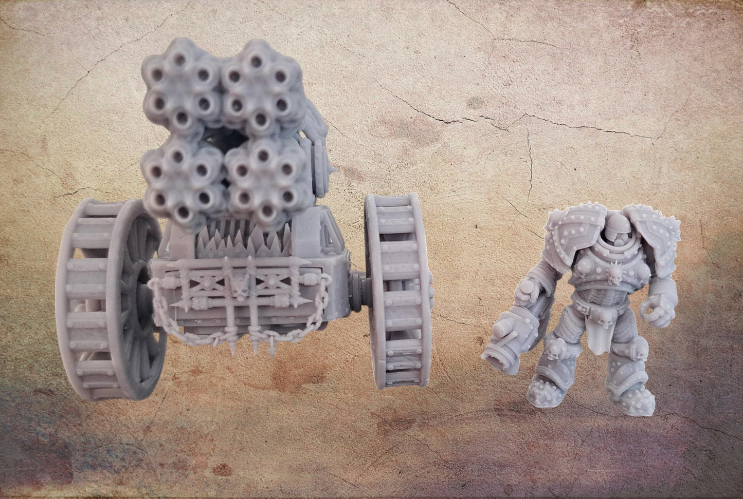 Chaos Big Gun artillery platforms.(figure is for scale and not included).