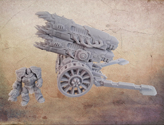Chaos Big Gun artillery platforms 2.(figure is for scale and not included).