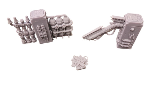 Crashed Spaceship pillars and scenery for wargaming