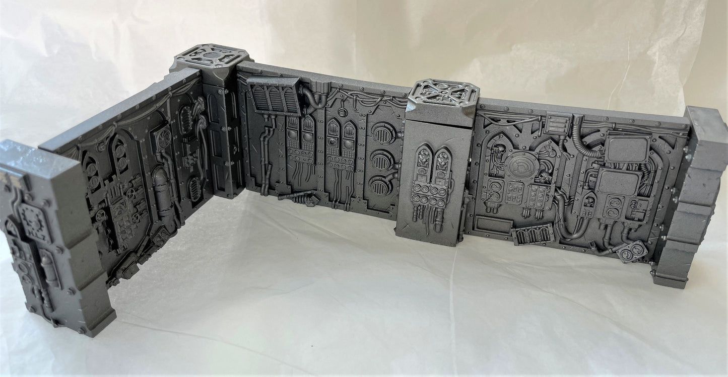 Crashed Spaceship walls and pillars scenery for wargaming