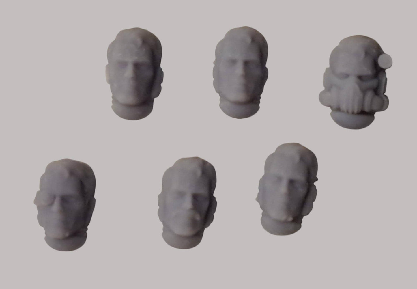 Set of 6 Henry Cavil Heads  for wargame miniatures (to fit Primaris body)