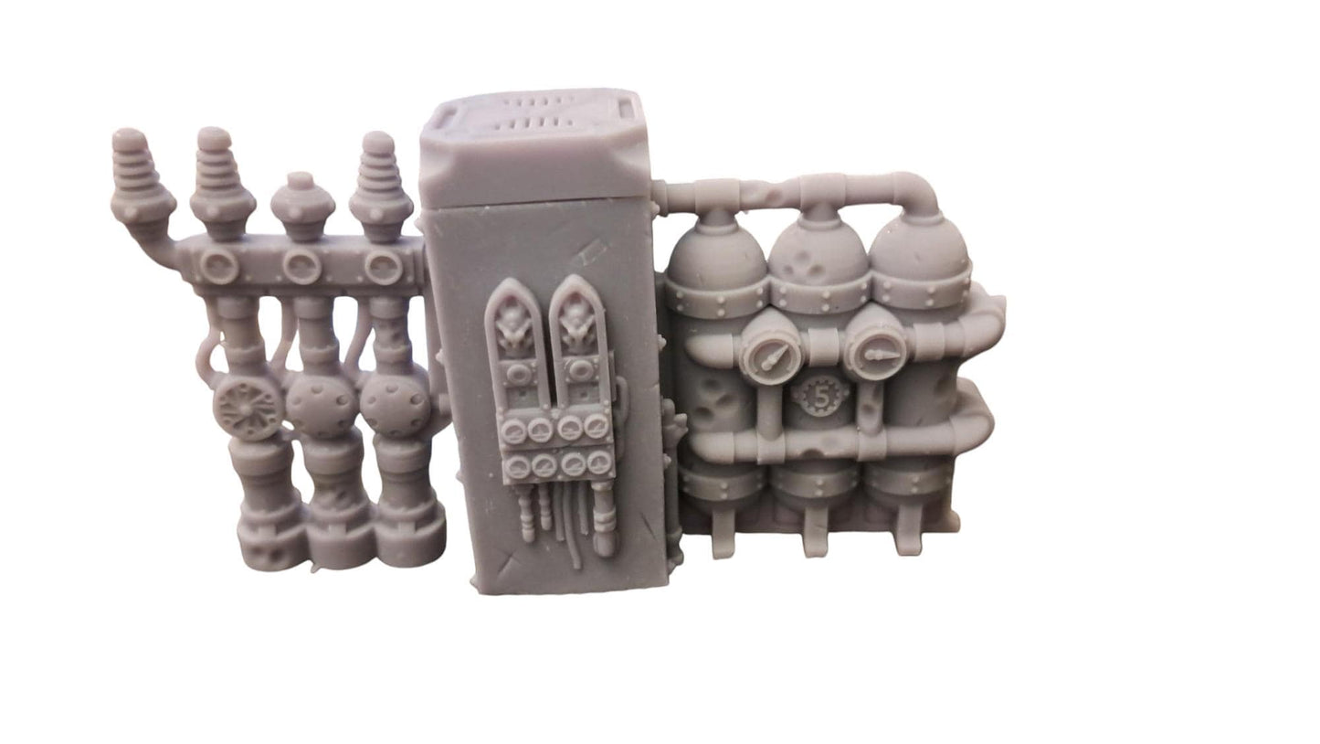 Crashed Spaceship pillars and scenery for wargaming