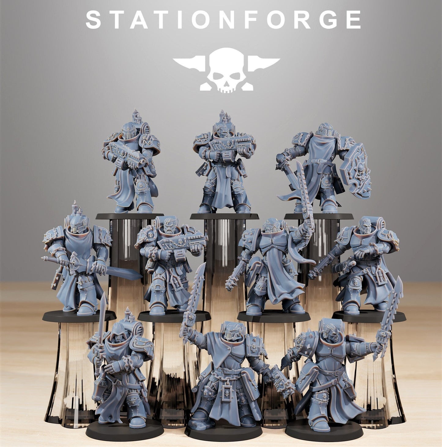 Socratis Legion Crusaders * Set of 10 32mm scale/Station Forge/8K resin printed