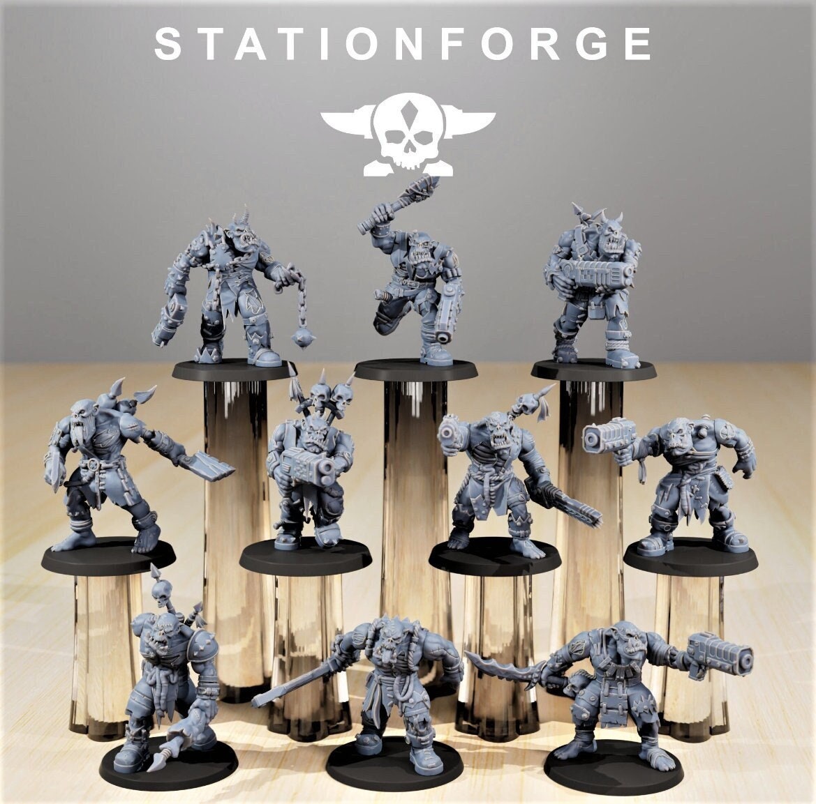 Orkaz Plague Spredaz/ Orkaz/ Orc /Station Forge 3d prints (Full Set/unassembled)
