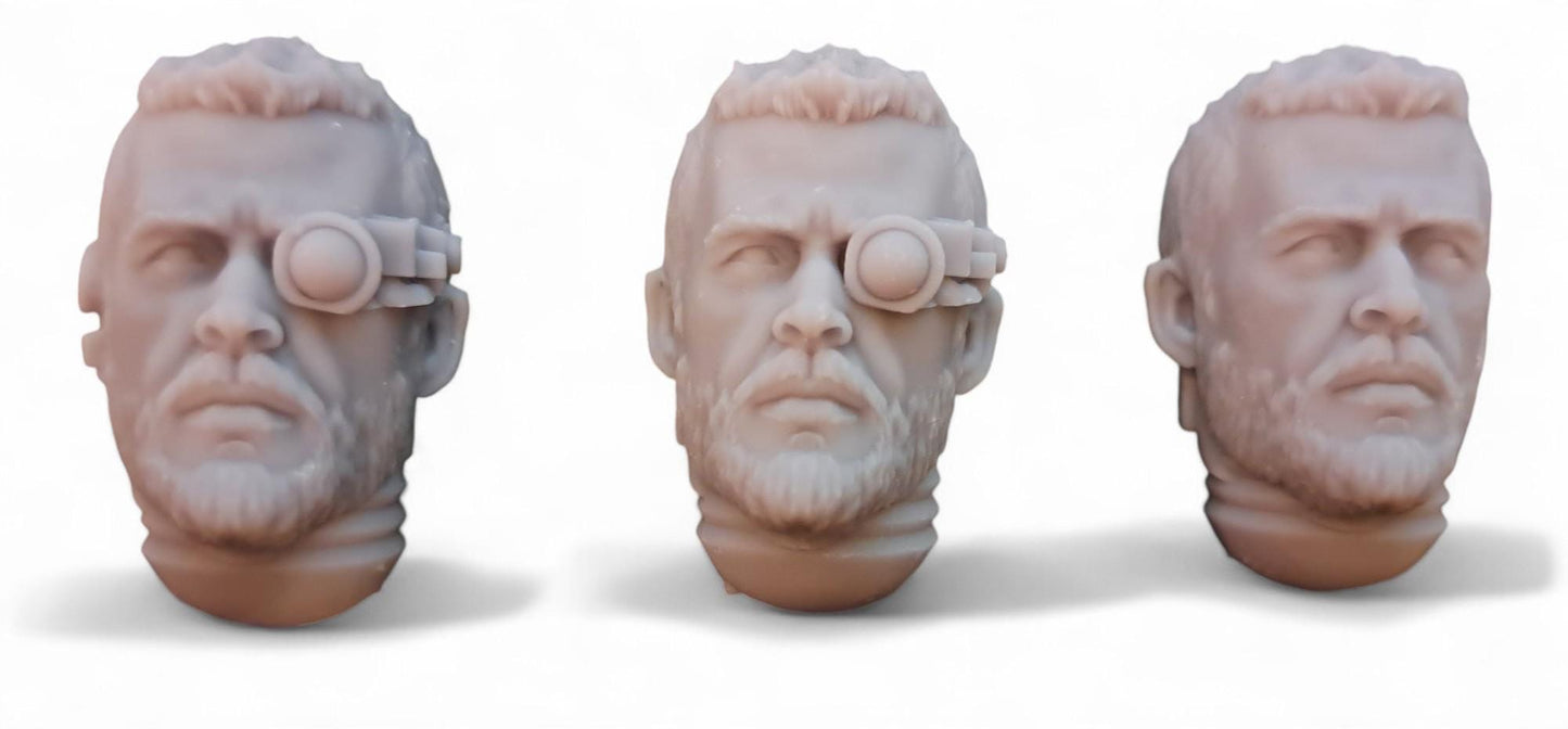 Set of 3 Chris ( Thor ) Hemsworth Heads  for wargame miniatures