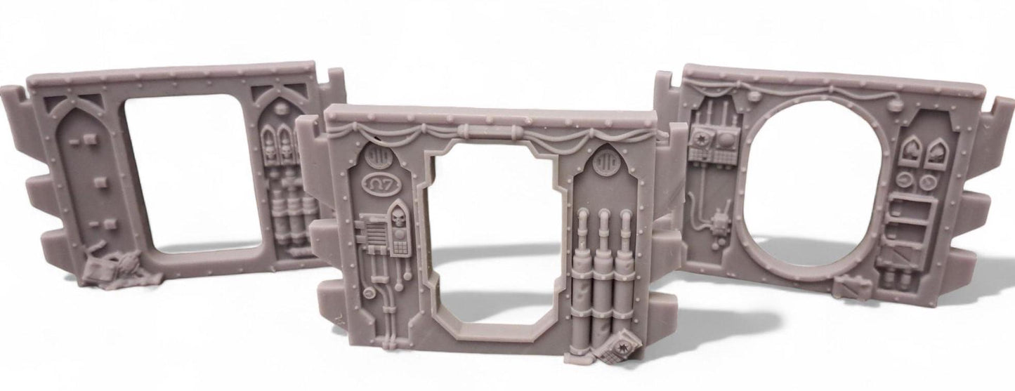 Crashed Spaceship Doors and pilers scenery for wargaming