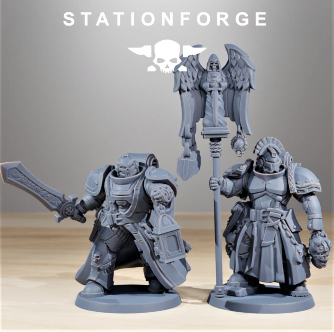 Socratis Knights x 2/ 28mm scale /3d resin minatures