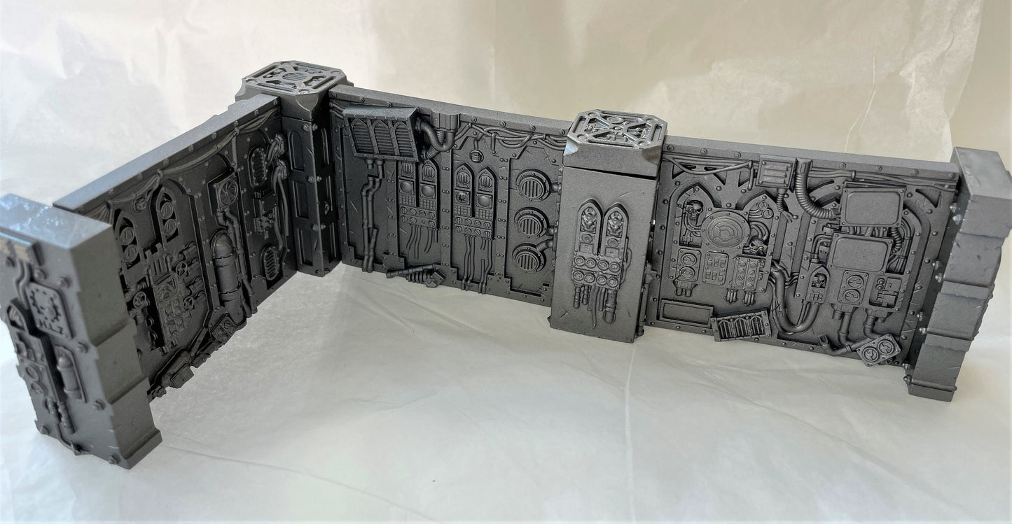 Crashed Spaceship walls and pillars scenery for wargaming