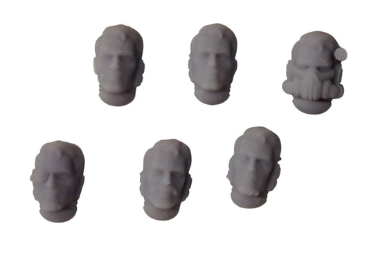 Set of 6 Henry Cavil Heads  for wargame miniatures (to fit Primaris body)