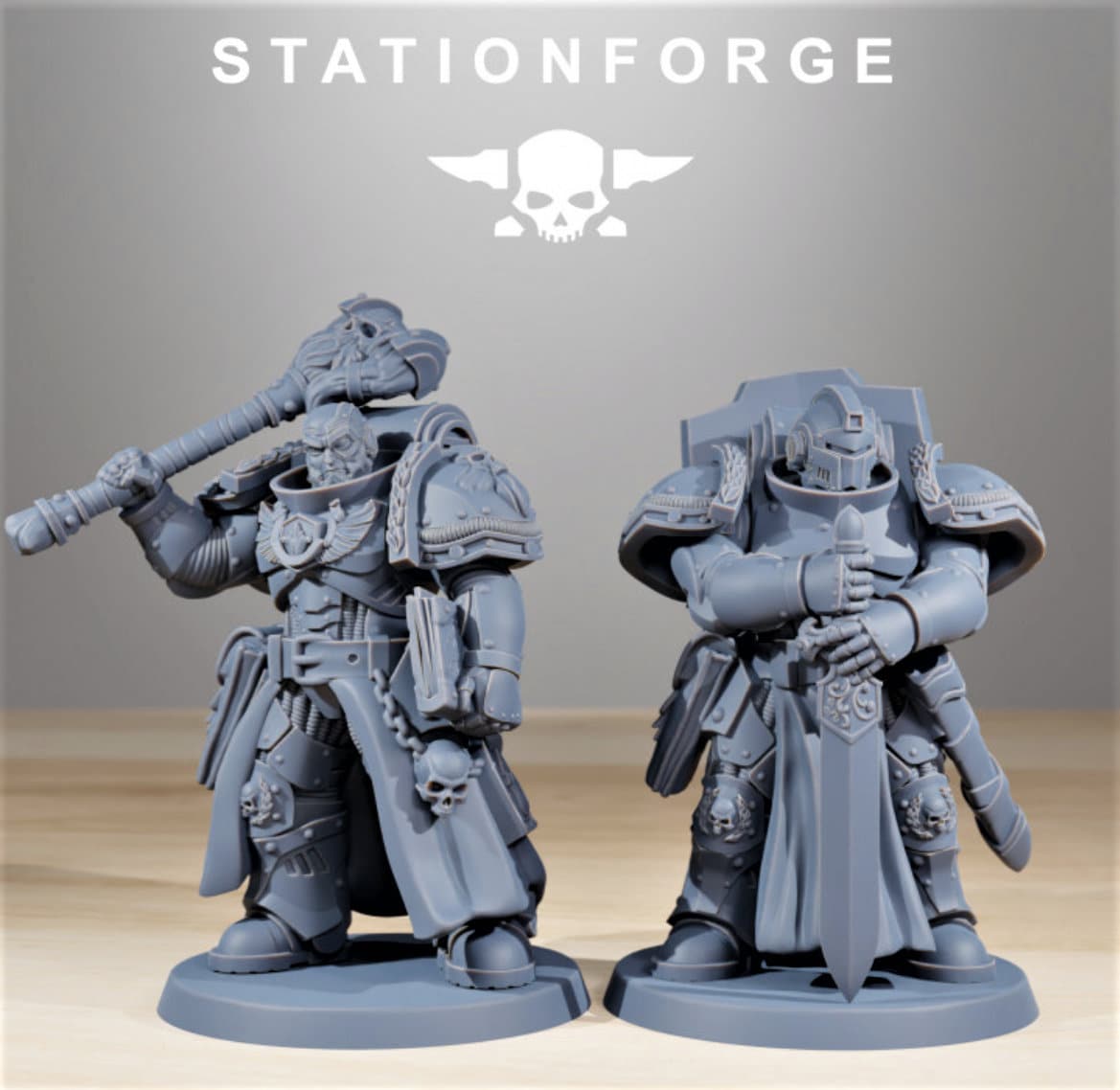 Socratis Knights x 2 /3d resin minatures