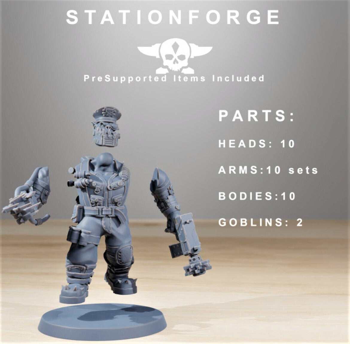 Orkaz Skillers/ Orkaz/ Orc /Station Forge 3d prints (Full Set/unassembled)