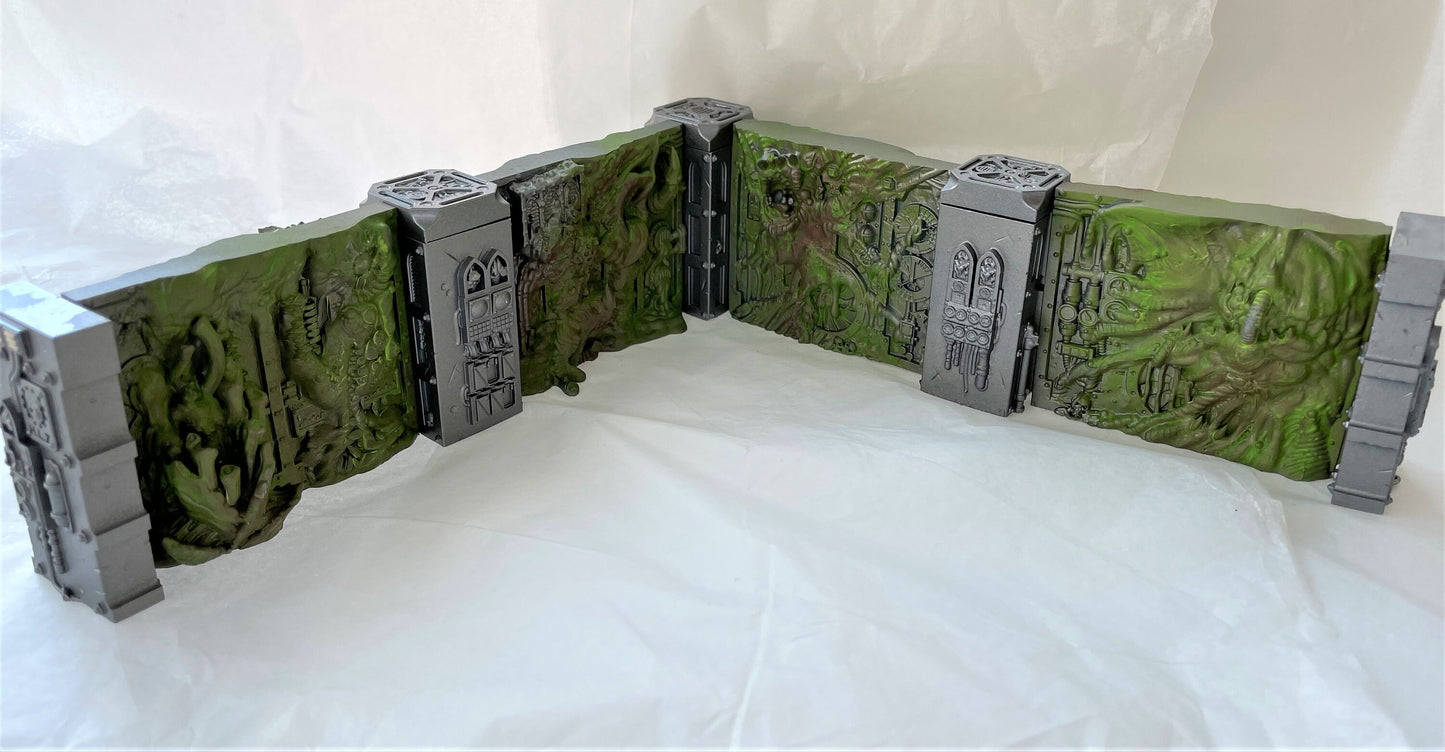 Crashed Spaceship walls and pillars scenery for wargaming
