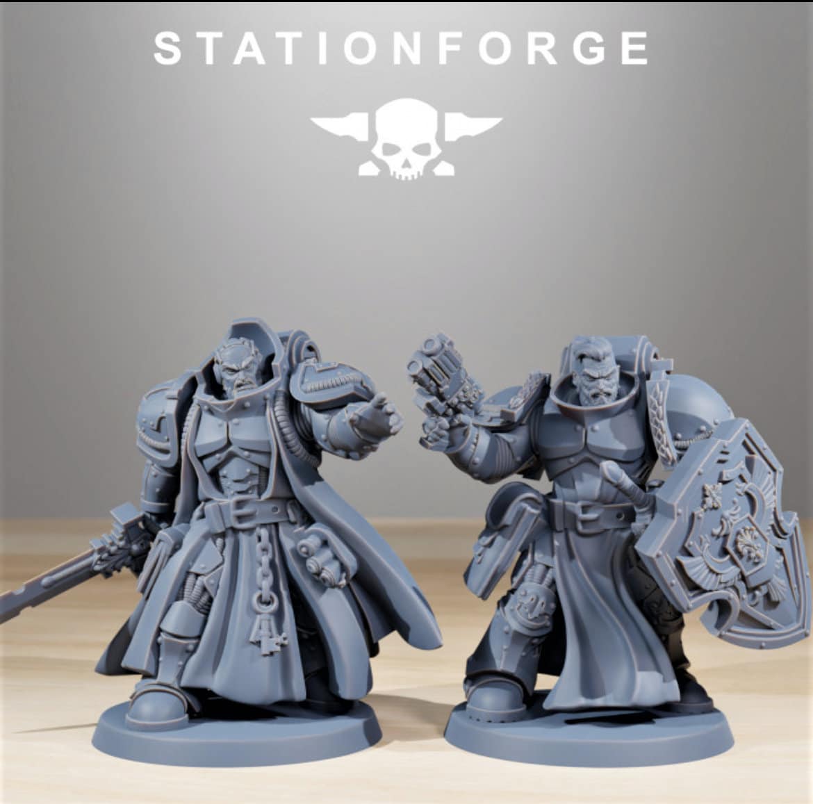 Socratis Knights x 2/ 28mm scale /3d resin minatures