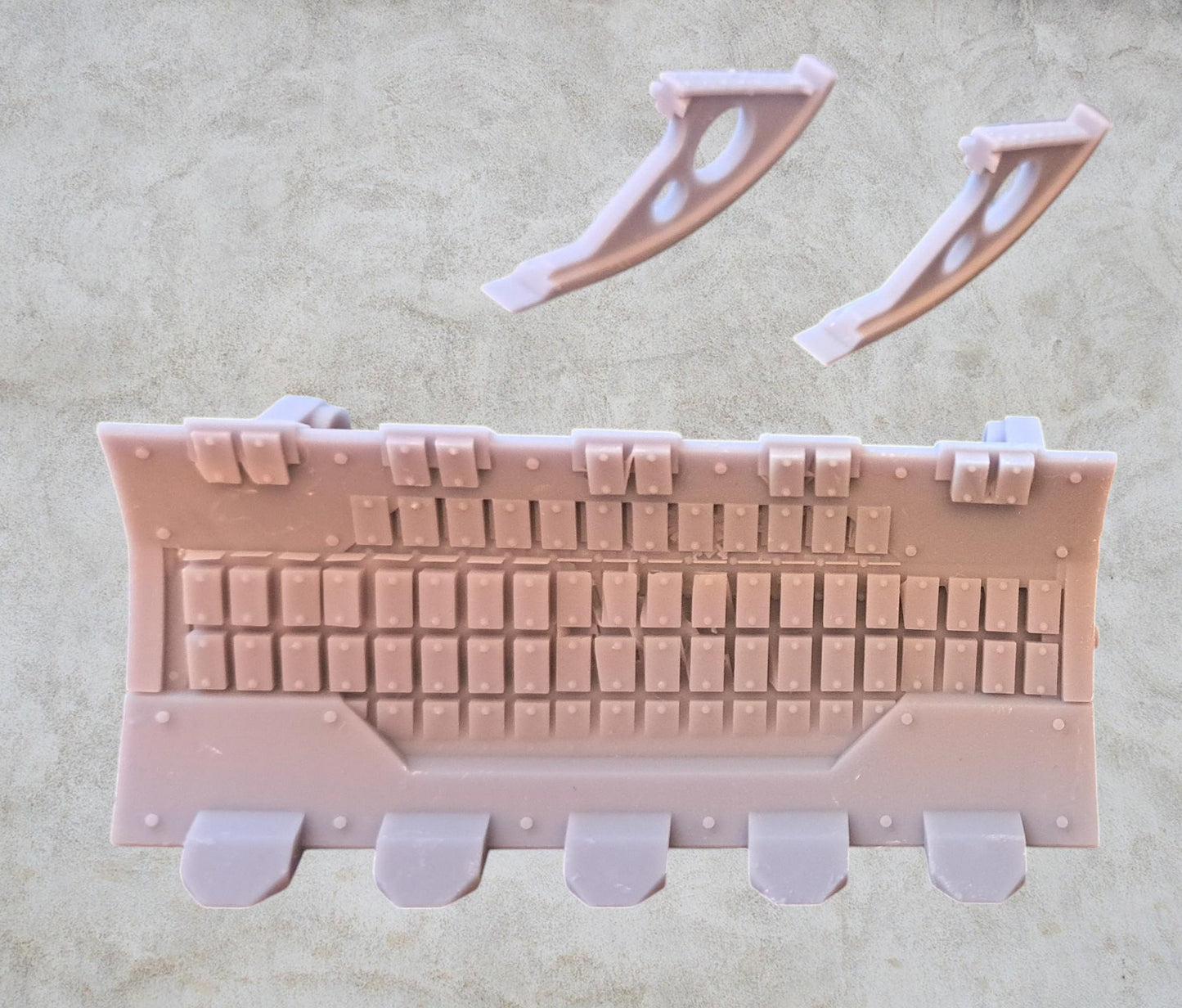 Explosive armour shield( damaged) and trench rails.
