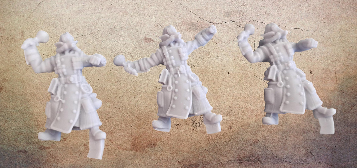 Warmachine grenade throwers.