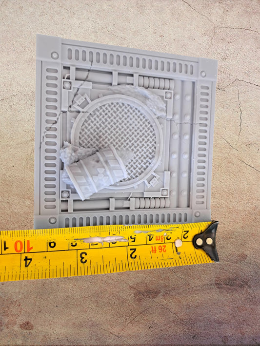 Scenic floor grills.
