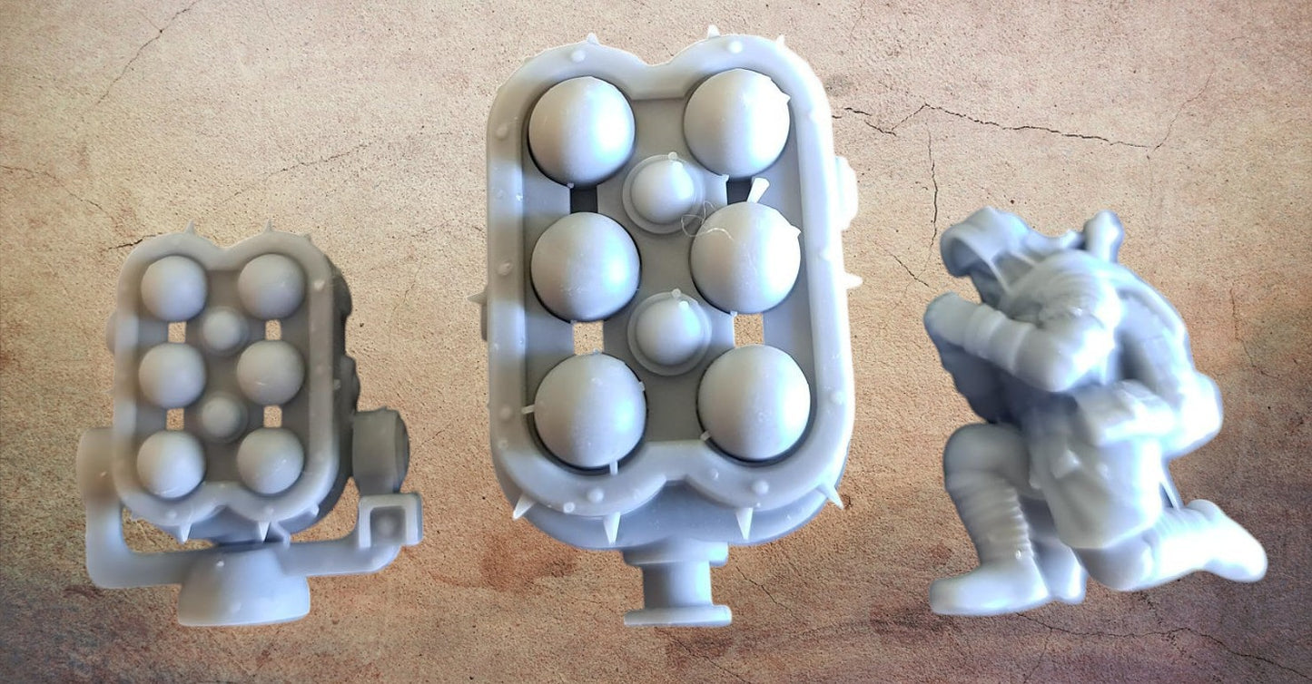 Chaotic missile pods.( figure is for scale only).