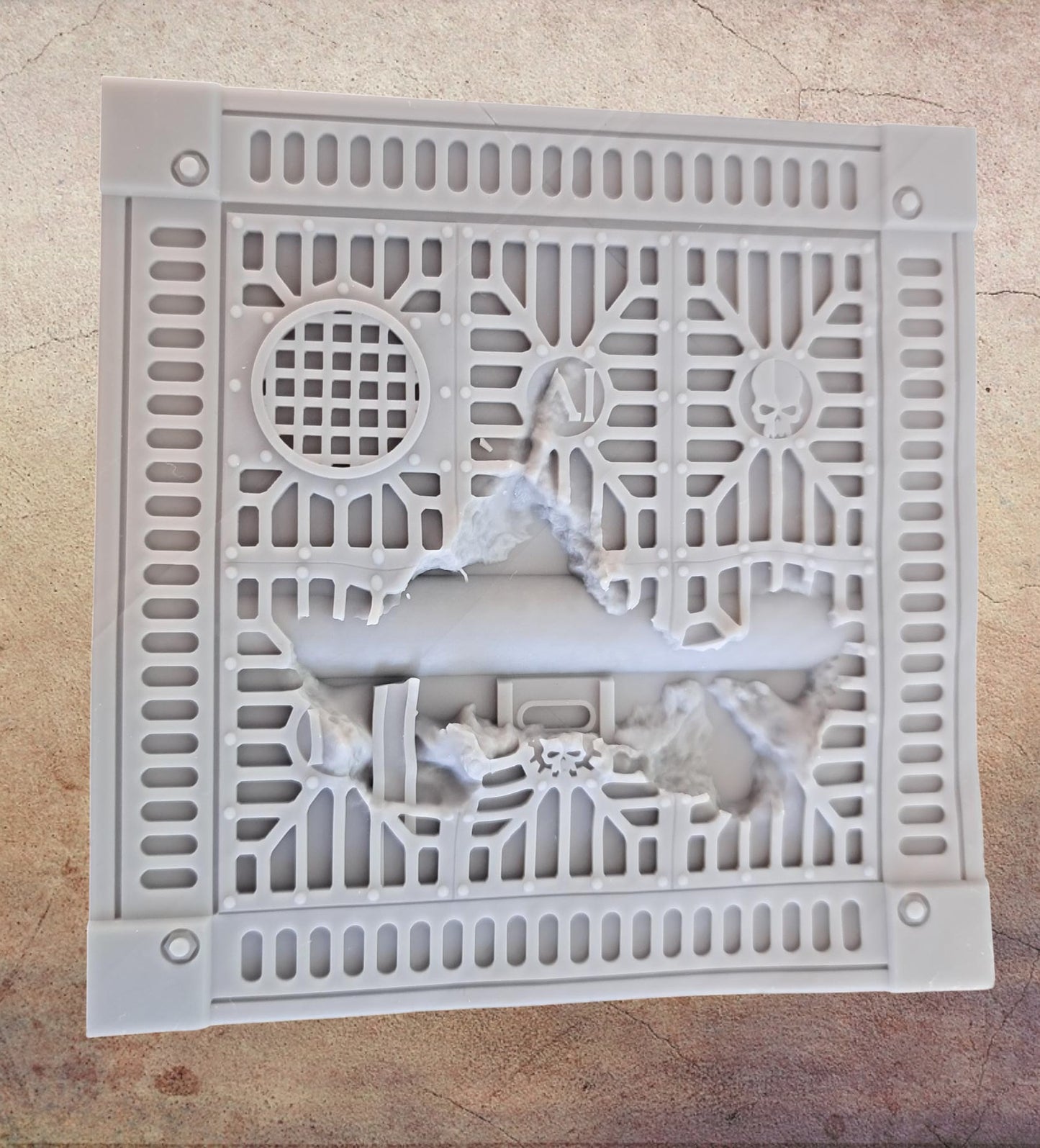 Scenic floor grills.