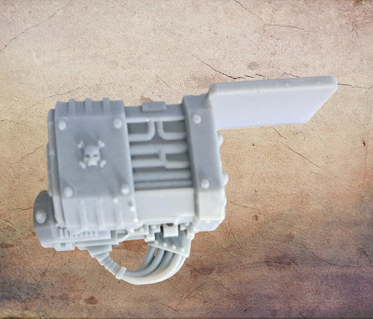 Boxy dread missile arm.