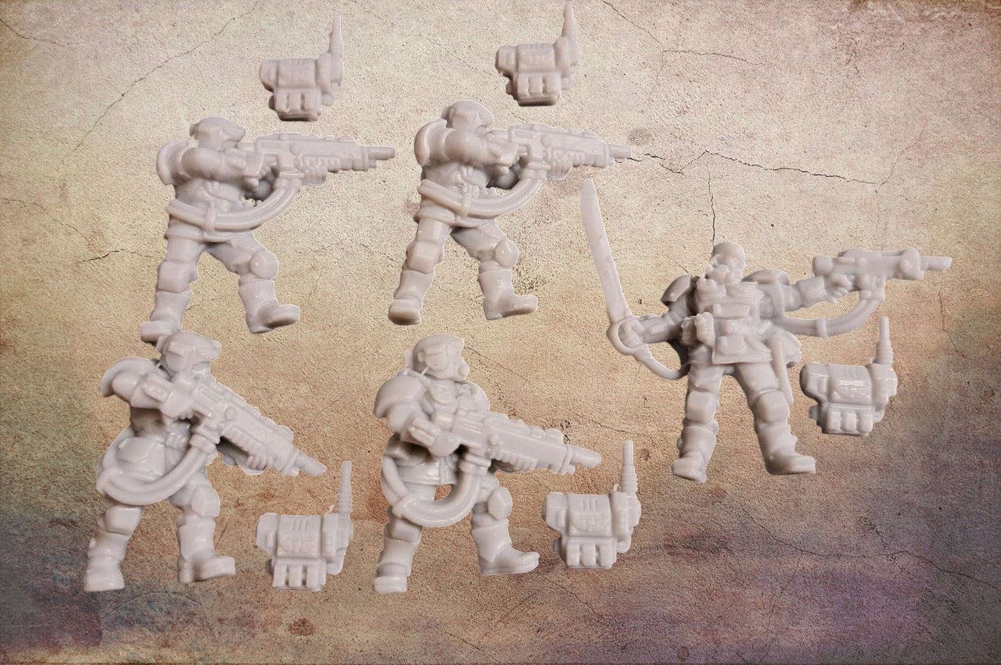 Guard heavy command squad.