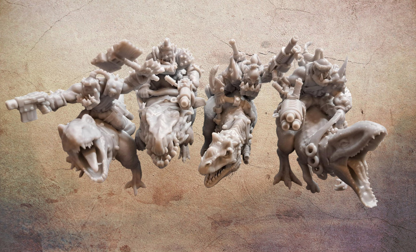 Orcs on Dinosaurs.