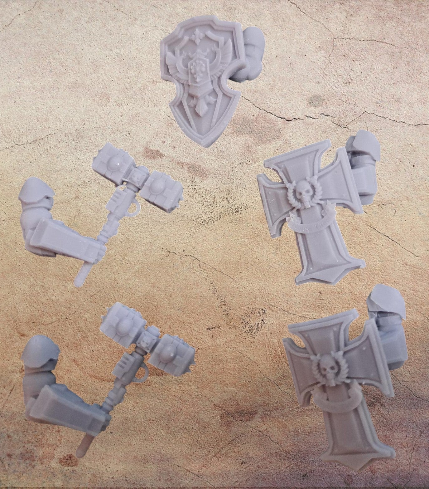 Terminator storm shields and thunder hammers.