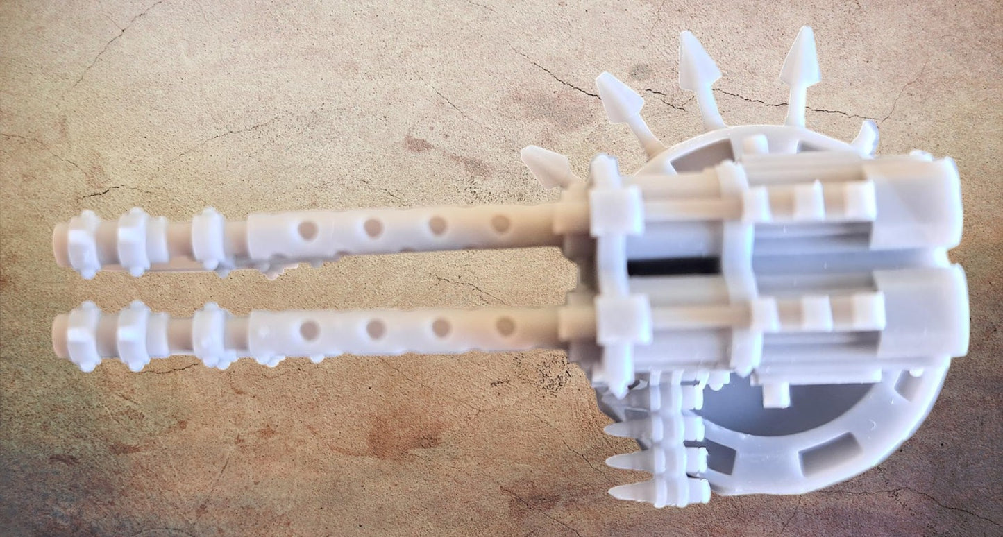 Despoiled gun arm.(2x supplied).