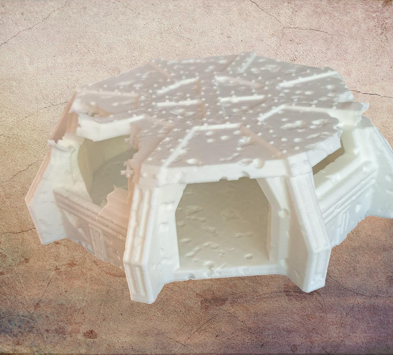 Damaged Bunker.(removable top).