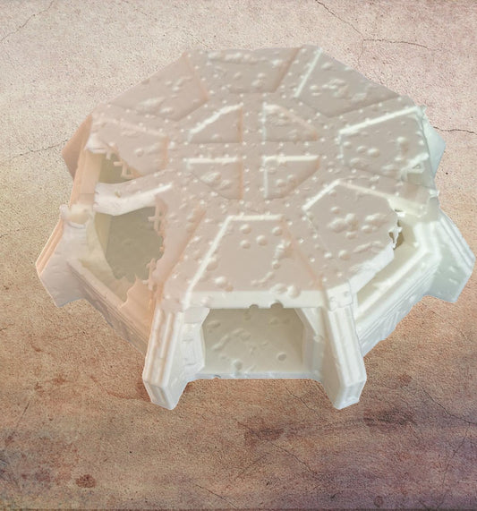 Damaged Bunker.(removable top).