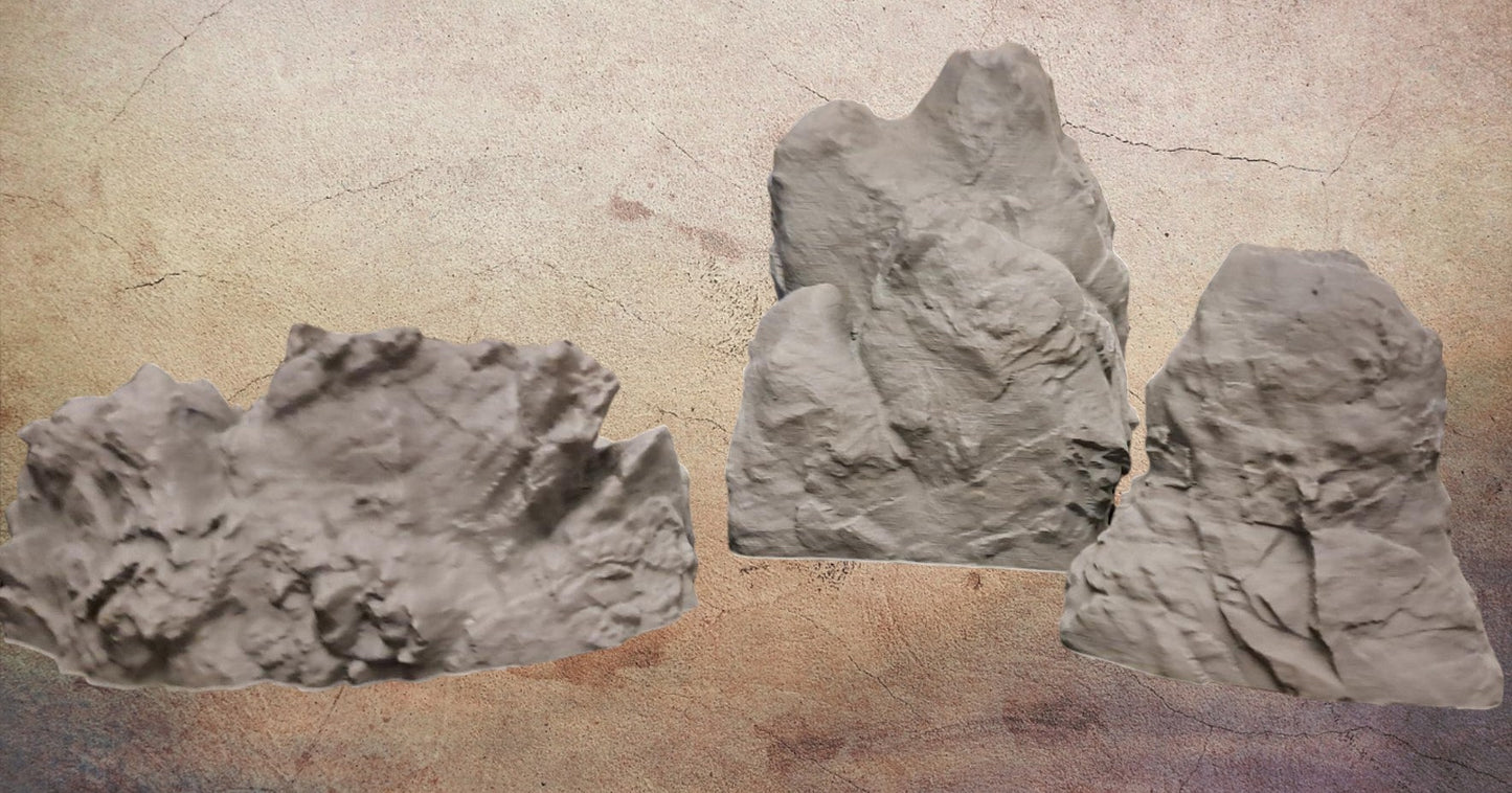 3 large rocks.