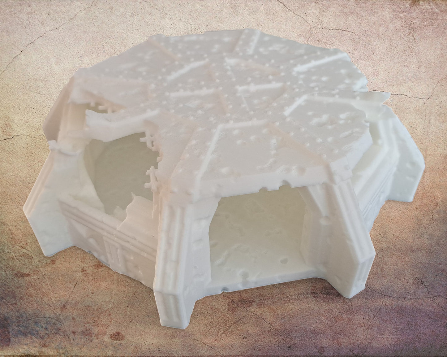 Damaged Bunker.(removable top).